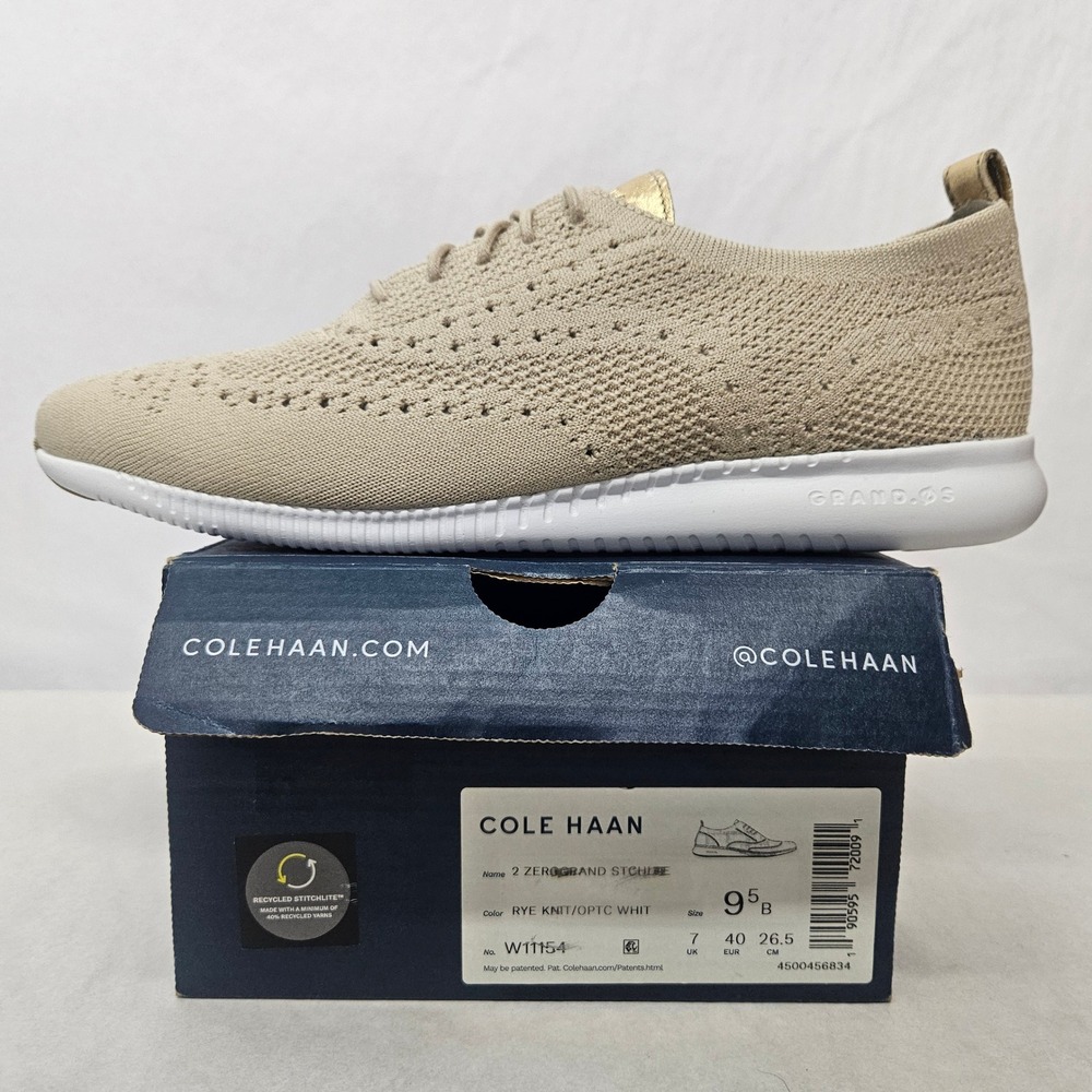 Cole Haan 2.ZeroGrand Stitchlite Oxford Shoes W11154 Rye Knit Womens Size‎ 9.5